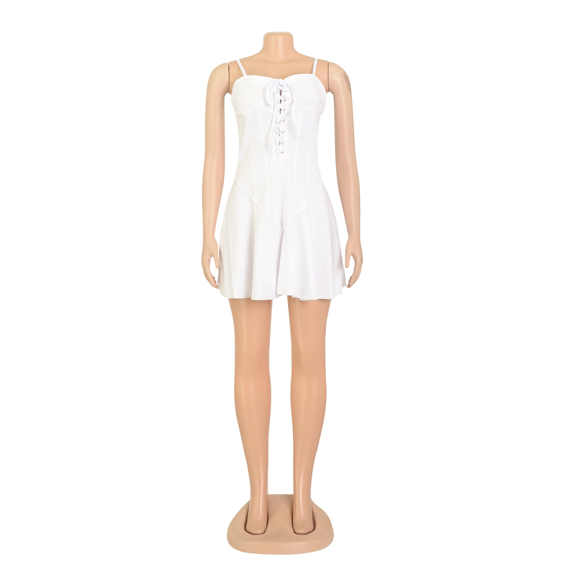 Women's Summer Strap Lace-Up Short Dress 13