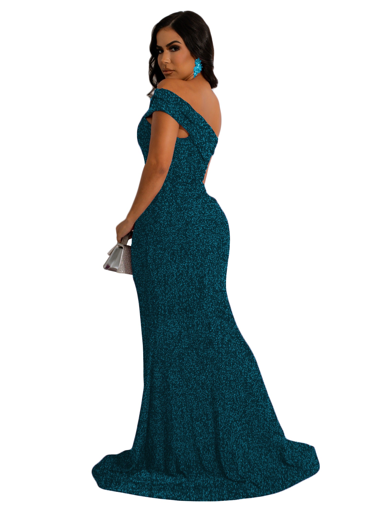 Sexy fashion nightclub wrap chest slit women's dress 29