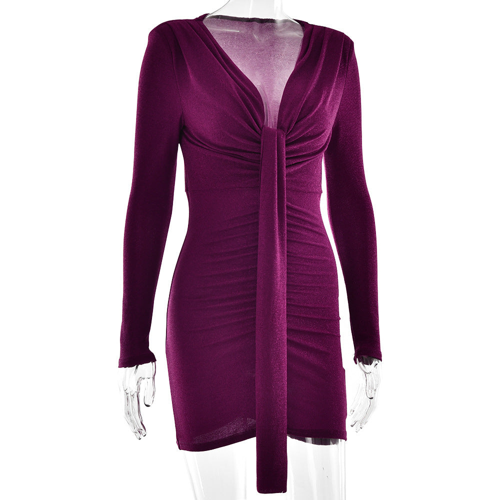 Women Party V-neck Sexy Bodycon Dress 10