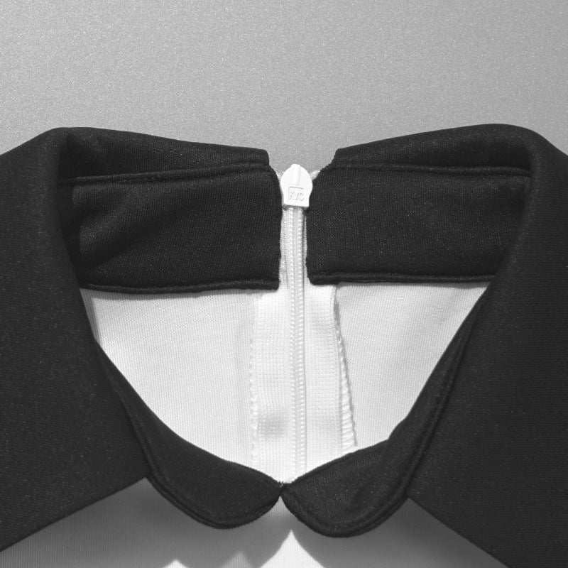 Women Summer Solid Sleeveless Turndown Collar Casual Dress 7