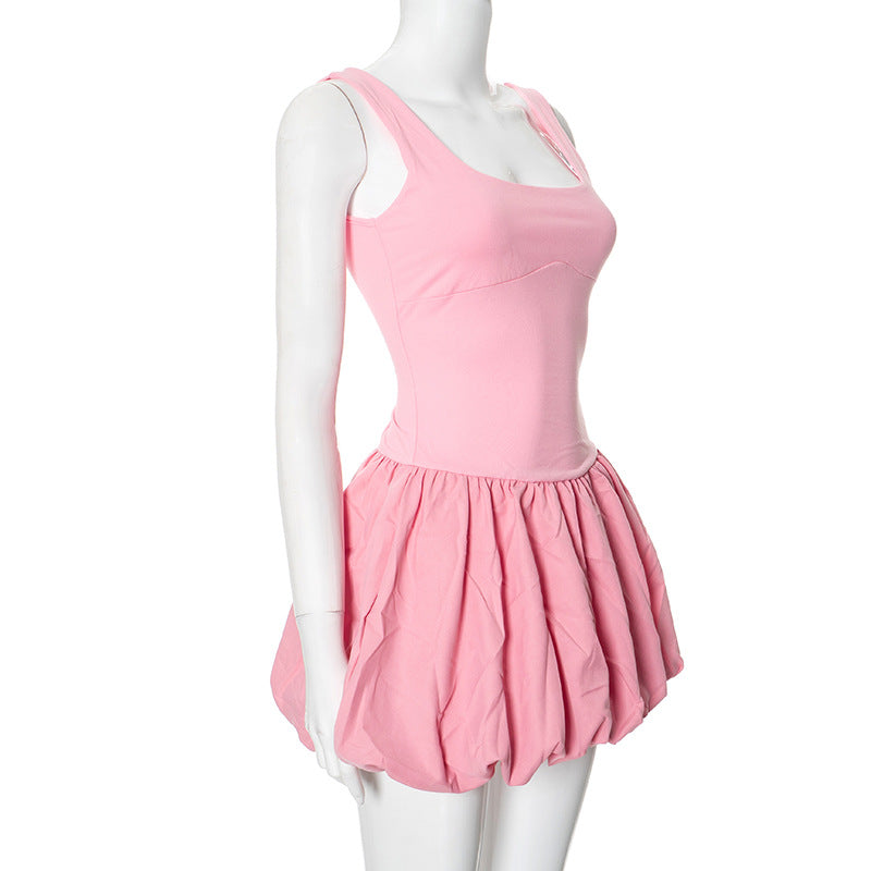 Women Summer Solid Sleeveless Dress 21