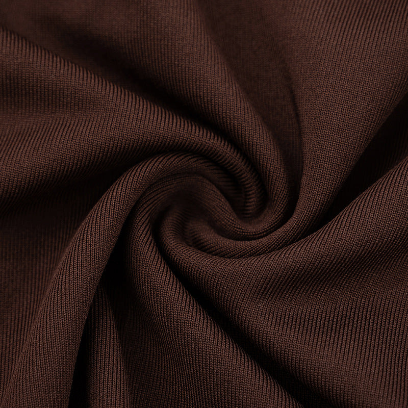 Women Summer/Autumn Ruffled Collar Long-Sleeved Mesh Leopard Print Off-The-Shoulder Pleated Dress 26