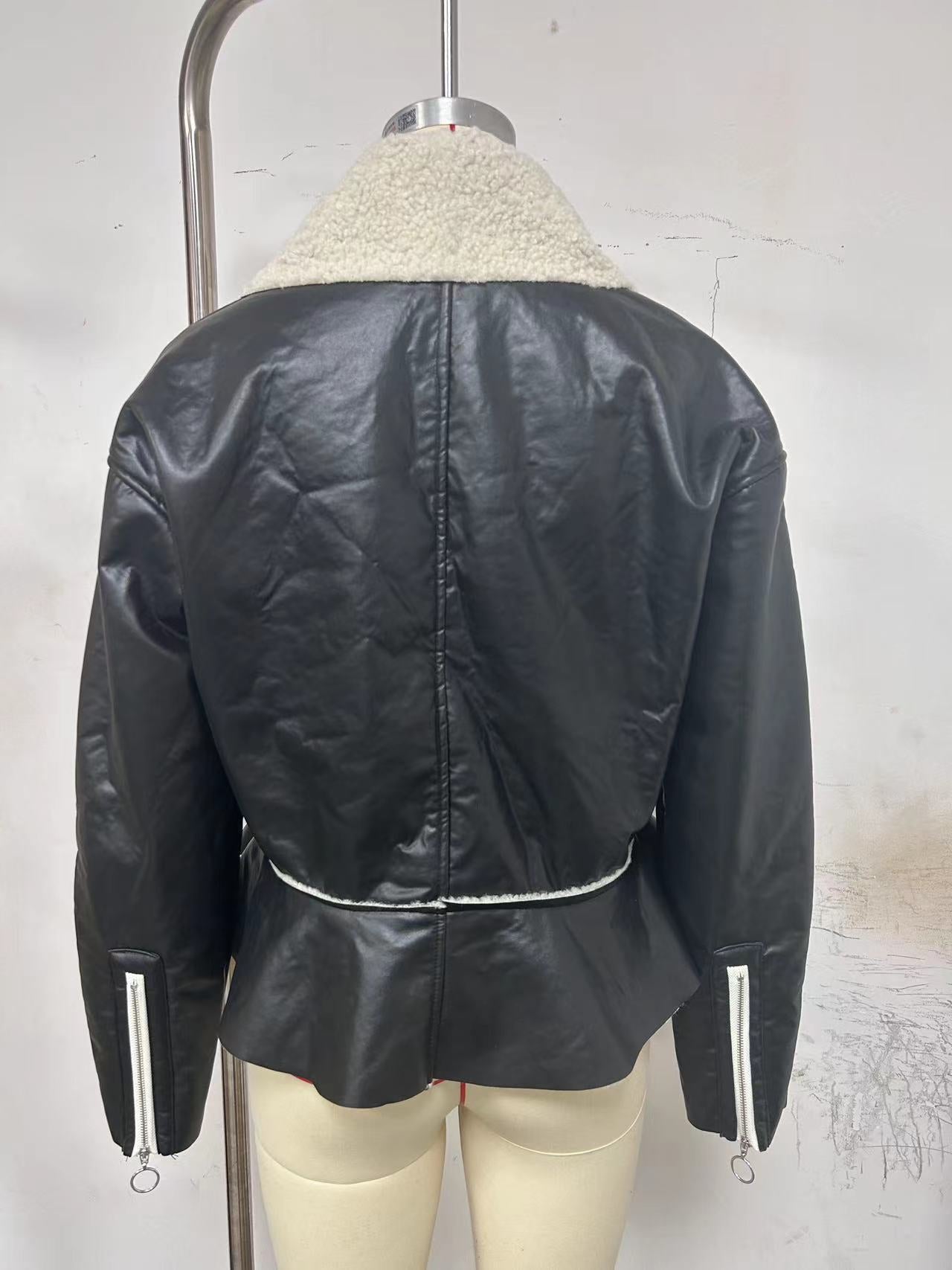 Autumn Winter Turndown Collar Fashion Women's Long-Sleeved Solid Color Jacket 16