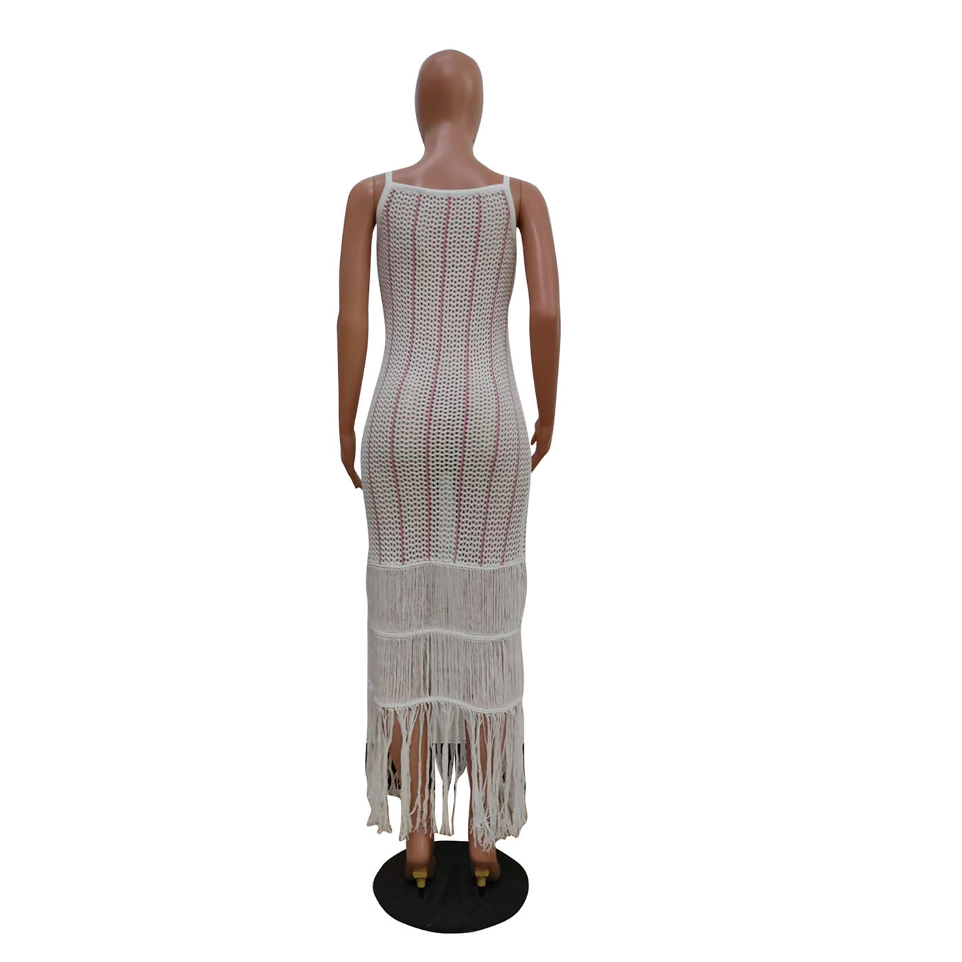 Women Casual Knitting Tassel Beach Dress 5