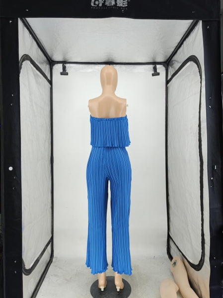 Women Strapless Top and trousers Two Piece Set 12