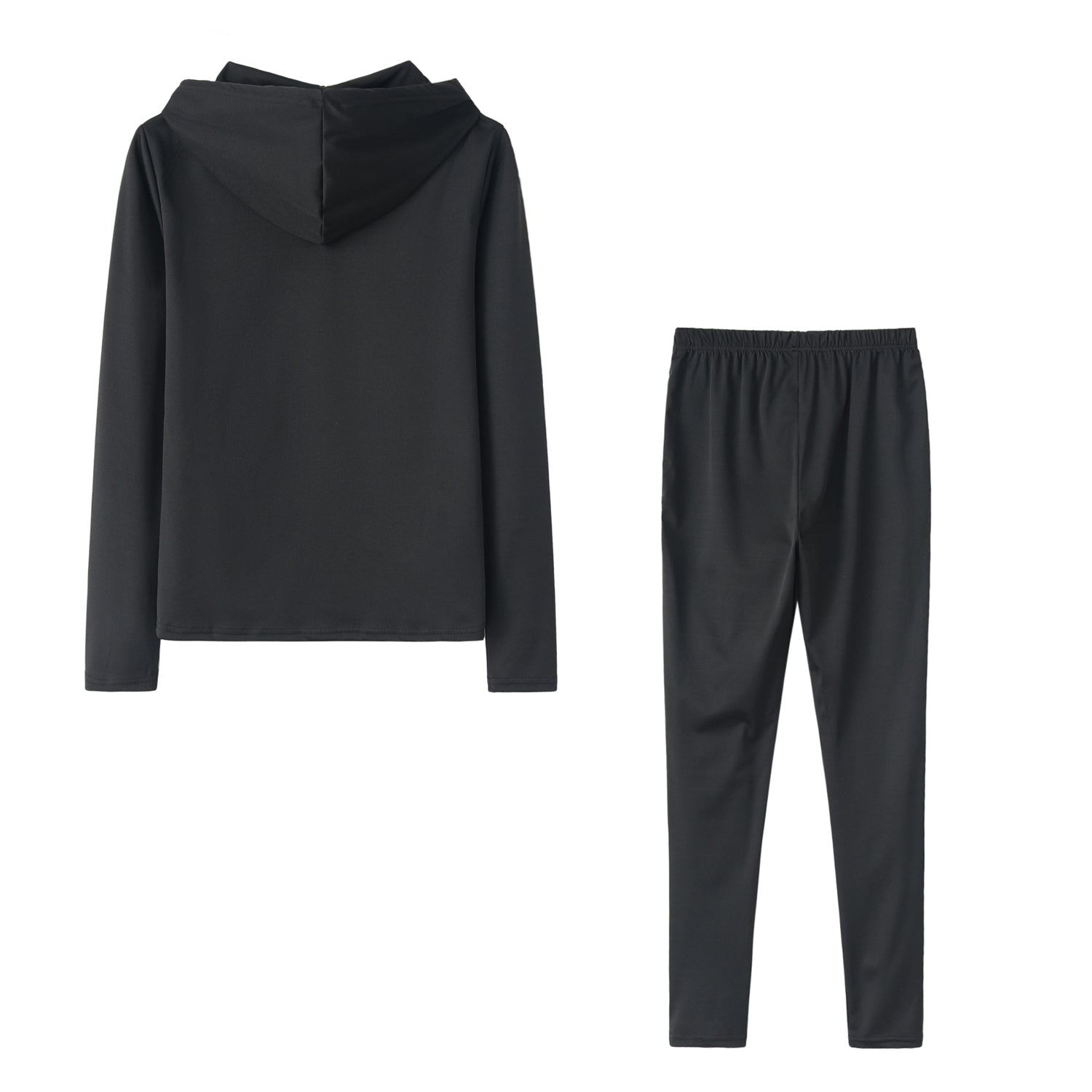 Spring Sexy Casual Solid Color Hooded Two Piece Tracksuit 28