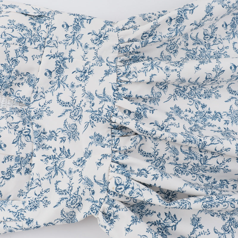 Floral Women Fashion Casual Sweet Slim Short A-line Dress 14