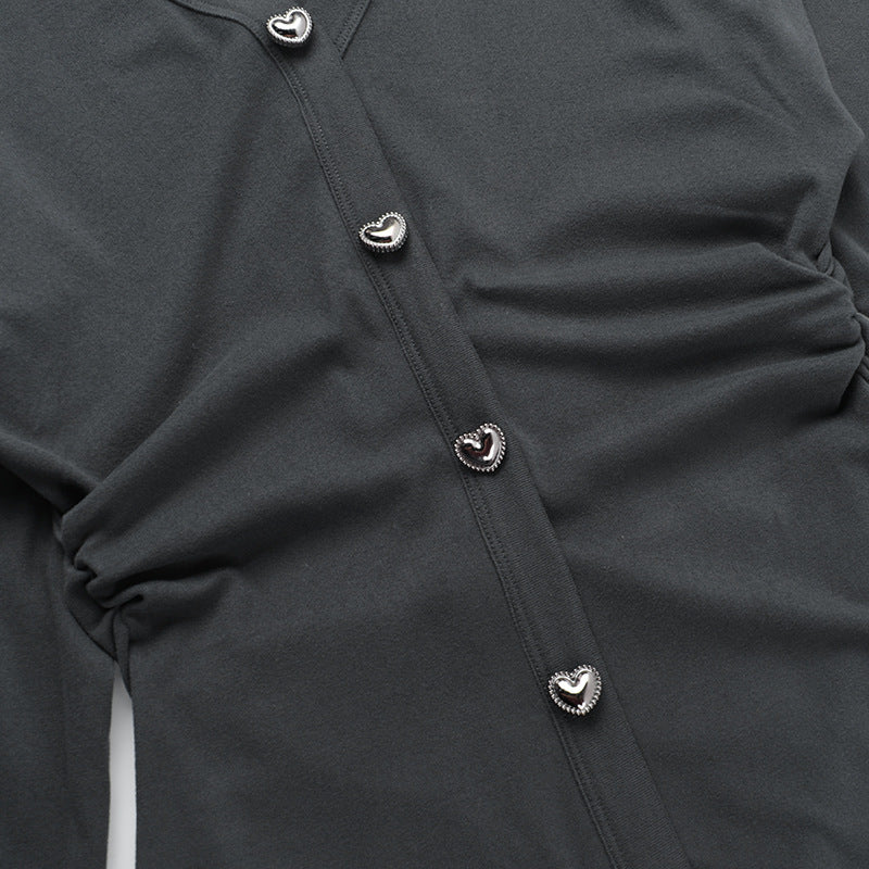 Women Sexy V Neck Knitting Long Sleeve Dress 6