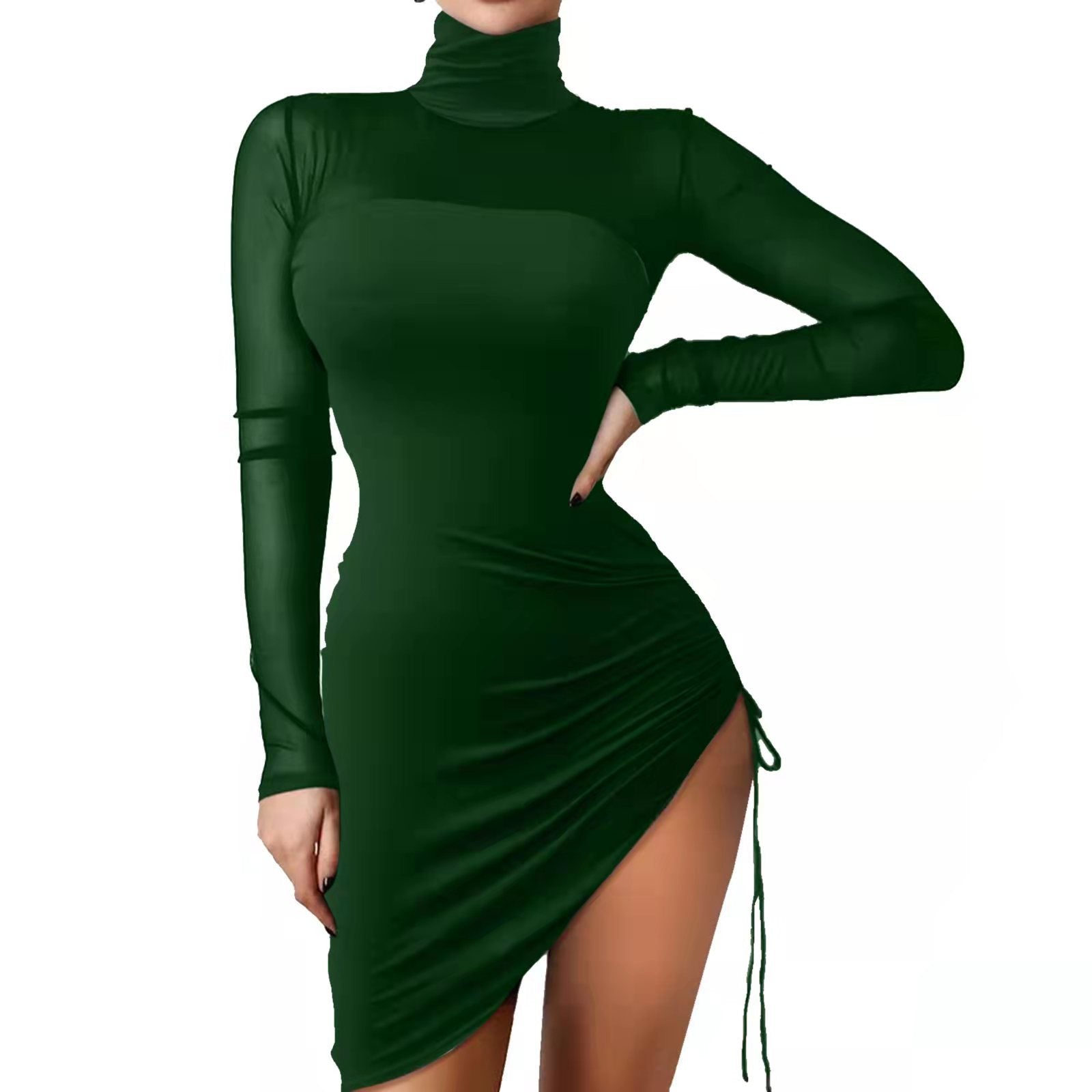 Women Shiny Off Shoulder Bodycon Dress 19
