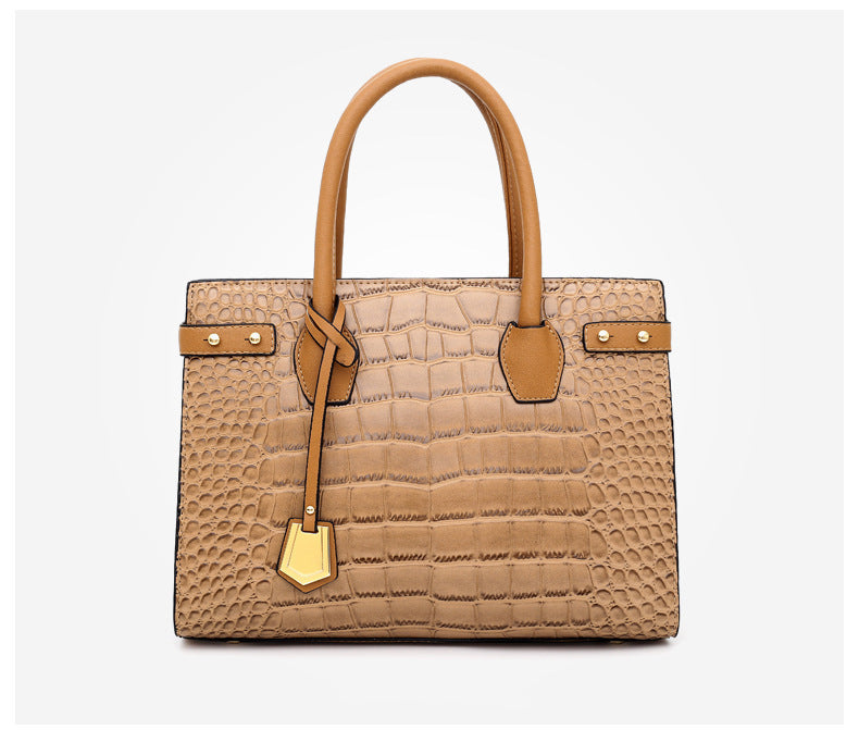 Fashionable Women's Shoulder Bag Trendy Embossed Handbag 4