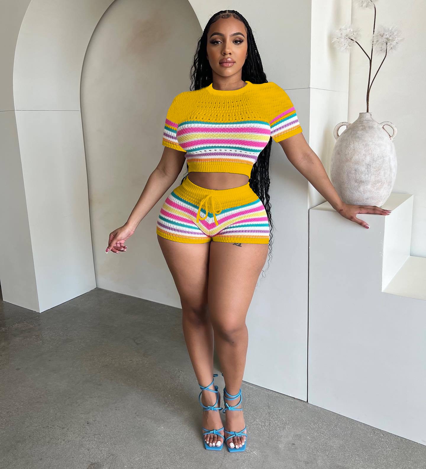 Women's fashion casual sweater suit 3