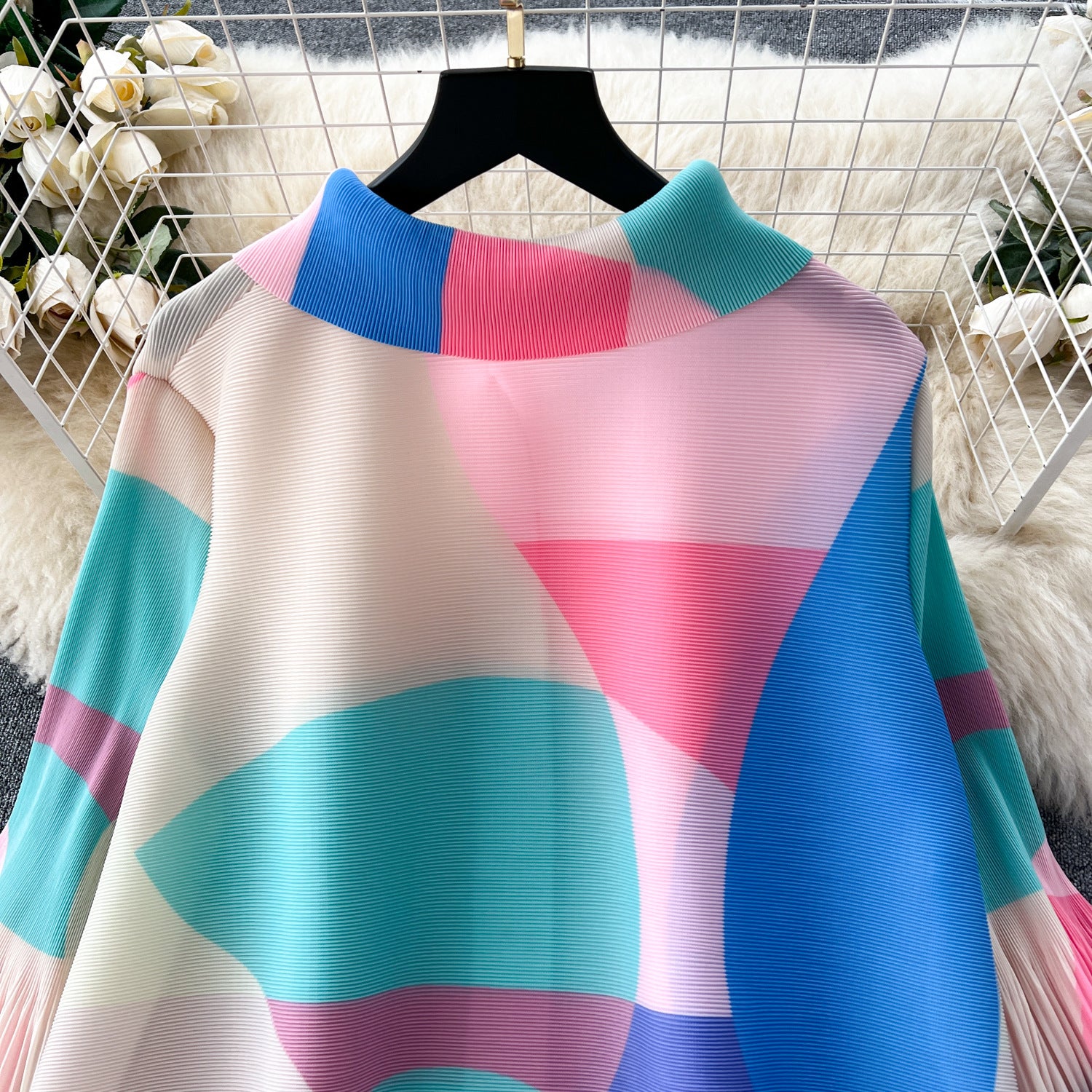 Print Women Summer Loose Slim Fit Casual Pleated Dress 20