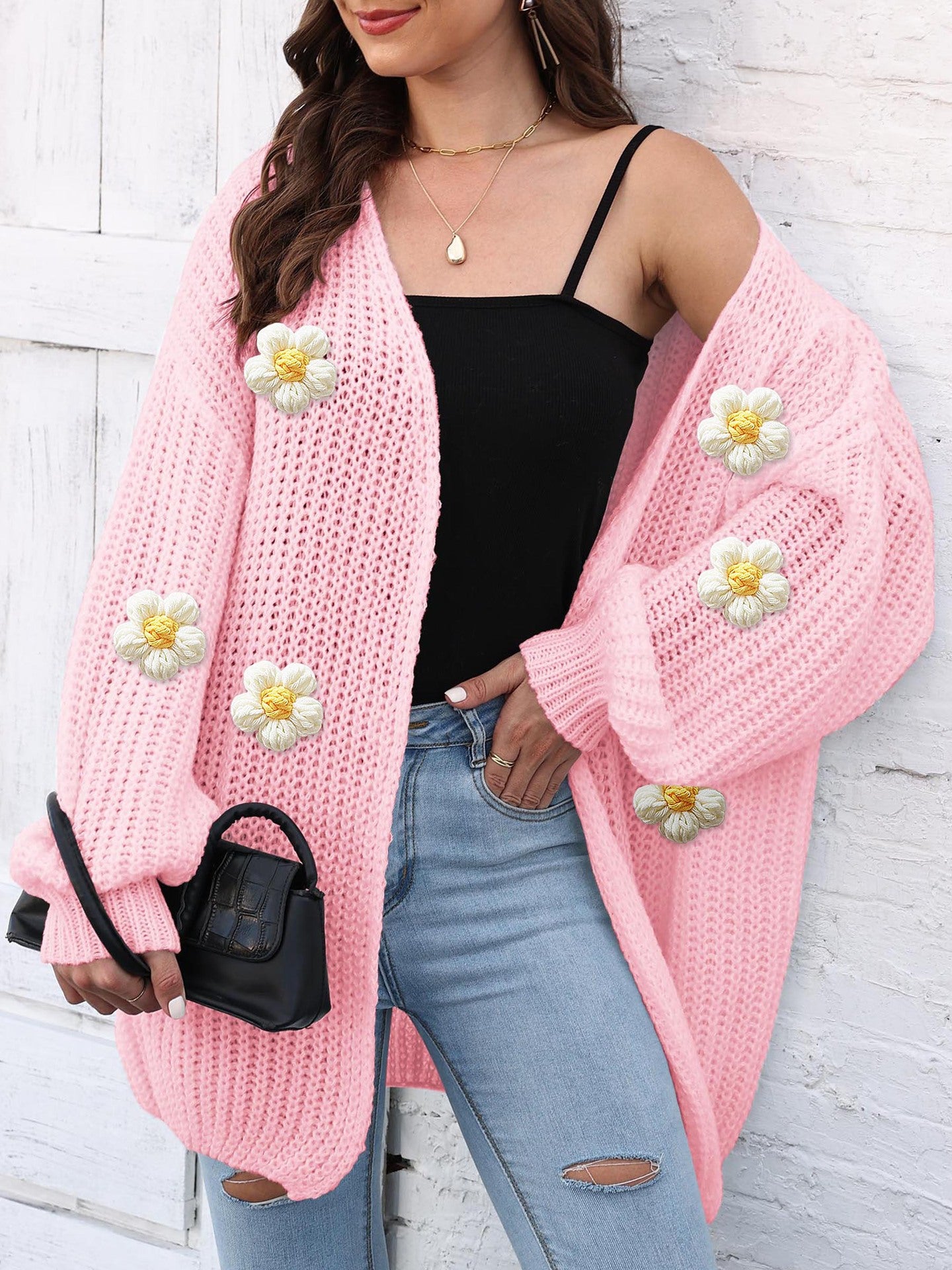 Women's Autumn Winter Knitted Sweater Cardigan Loose Casual Coat 15