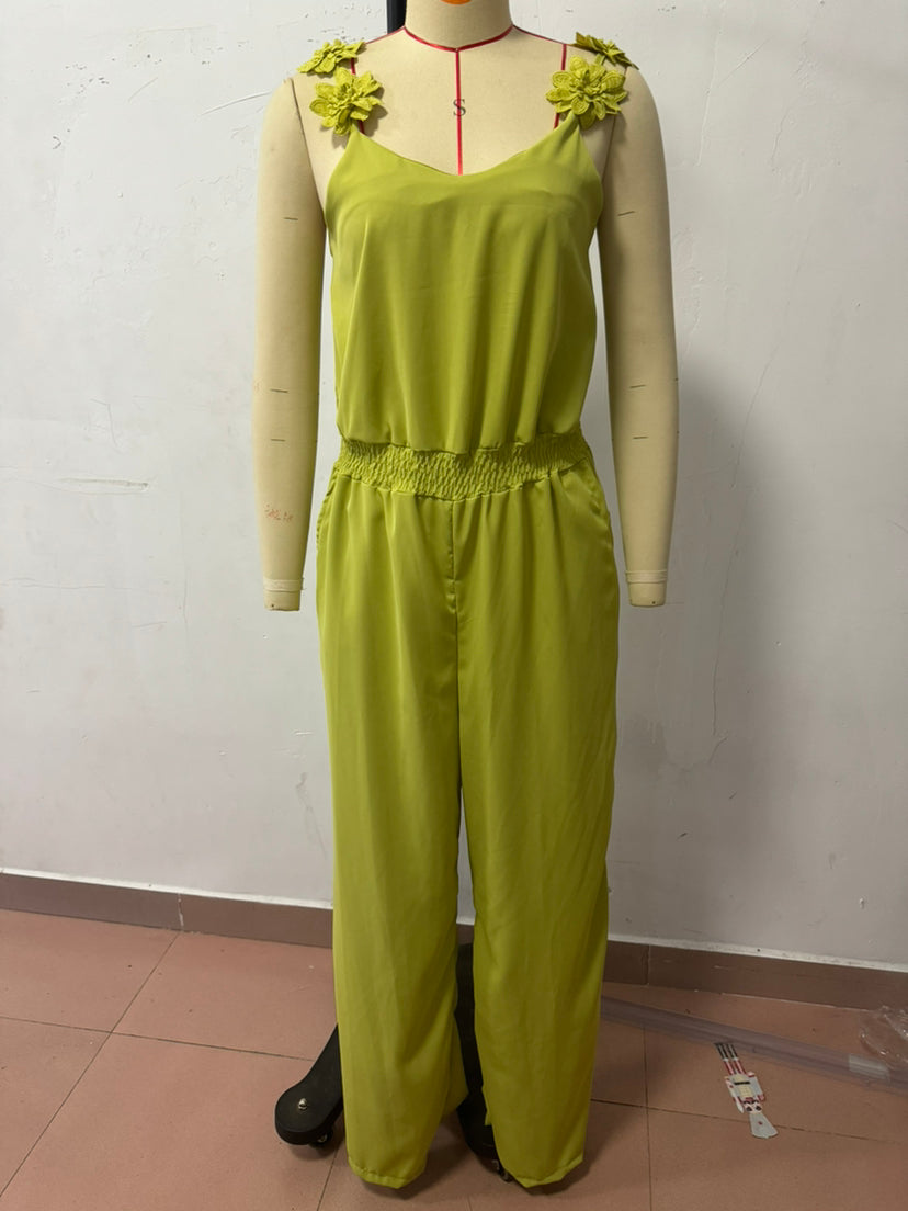 Spring Summer Style Strap Sleeveless Casual Loose Women Jumpsuit 11