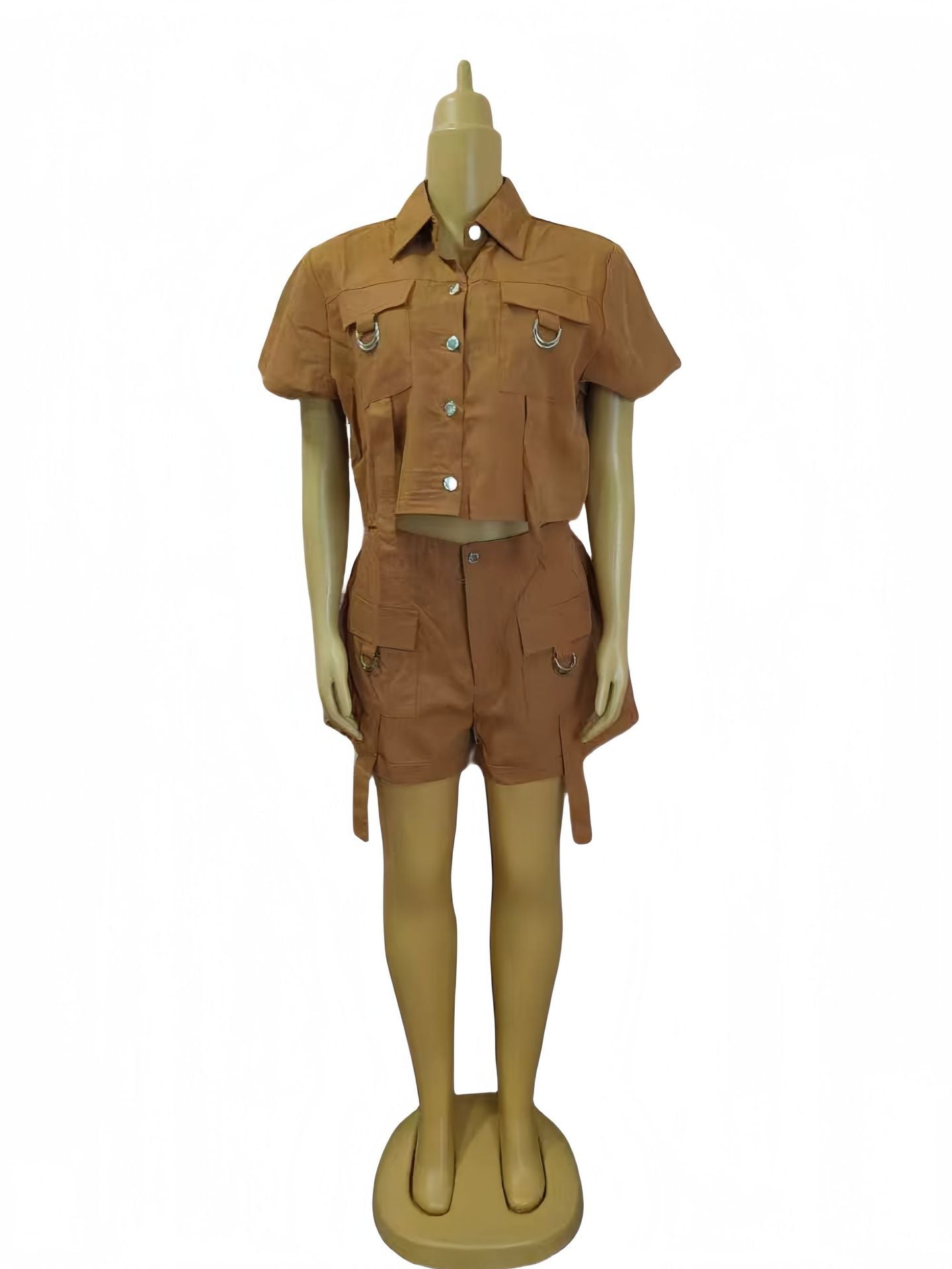 Women Casual Top and Shorts Two Piece Set 4