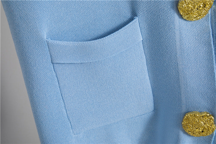 Button V-neck Knitted Vest Casual Pants Fashion Two-piece Suit 11