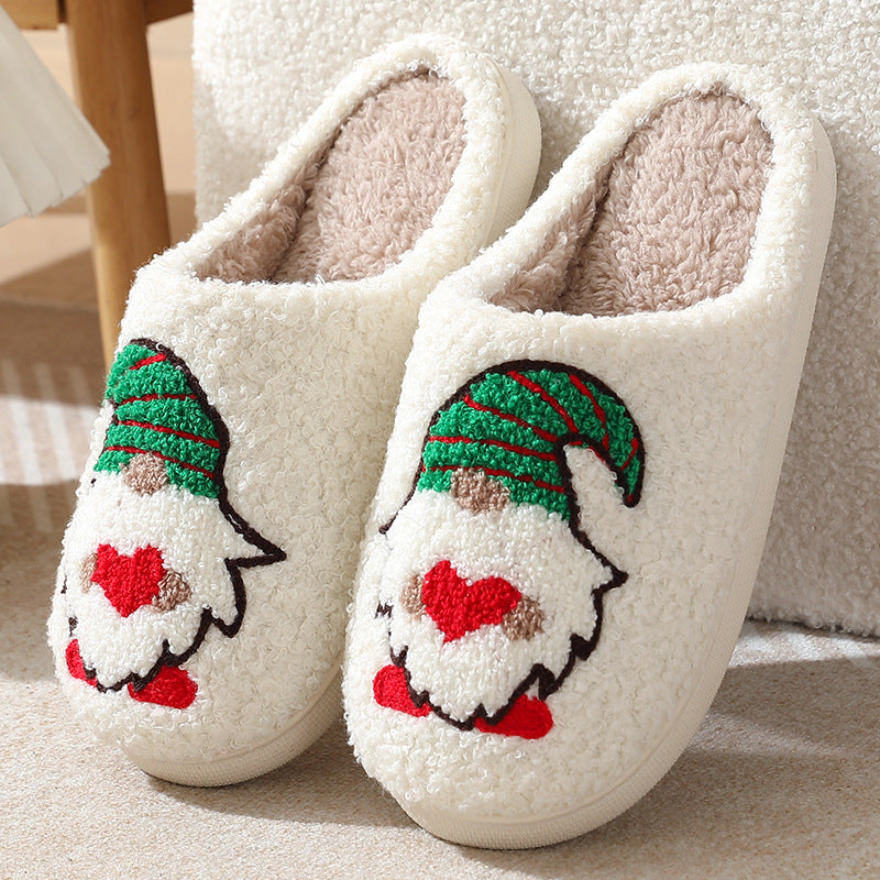 Winter Christmas Deer Slippers For Women At Home Couples Indoor Elk Warm Slippers For Women Winter 23