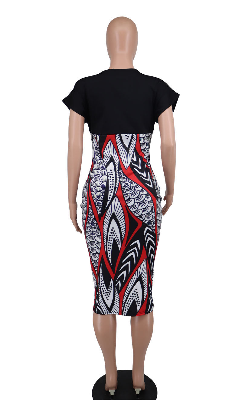 Women Casual Spring Round Neck Dress 12