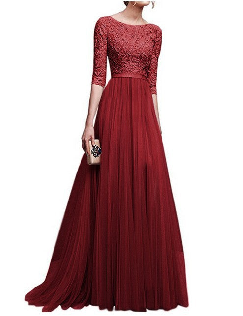 Women chiffon Maxi evening dress