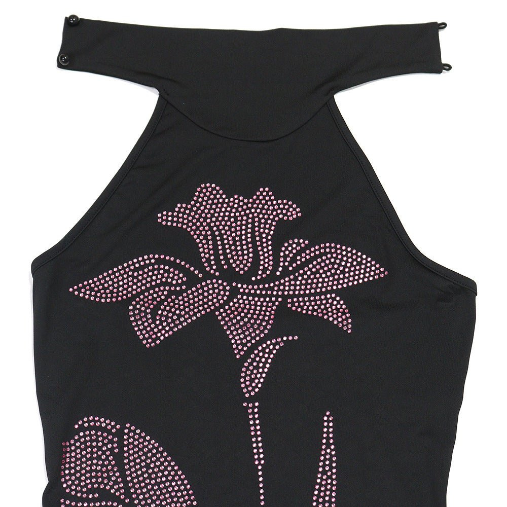 Women Beaded Sexy Bodycon Sleeveless Mini Dress 14