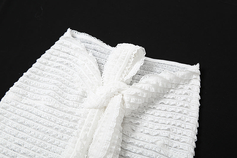 Autumn women's sexy Strapless top high waist slim long skirt two piece set for women 15