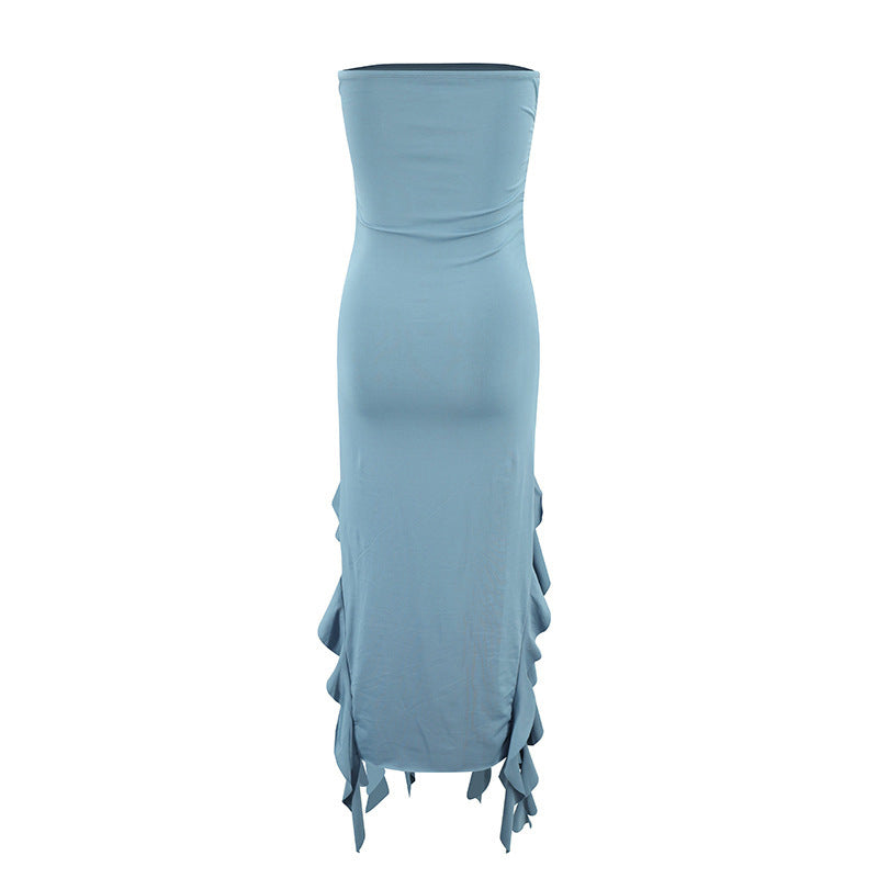 Summer strapless jellyfish sashes sexy dress women's clothing 43