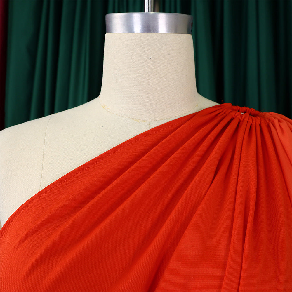 African Women's Solid Color Sexy One Shoulder Formal Party Fashion Jumpsuit 47