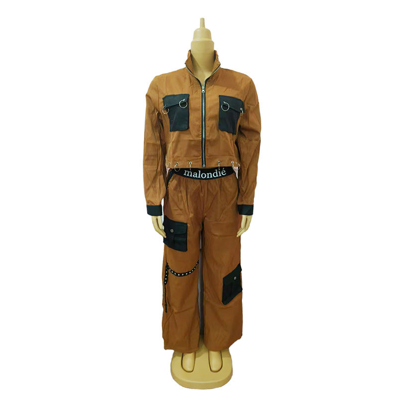 African Women Top and Cargo trousers Casual Two Piece Set 10