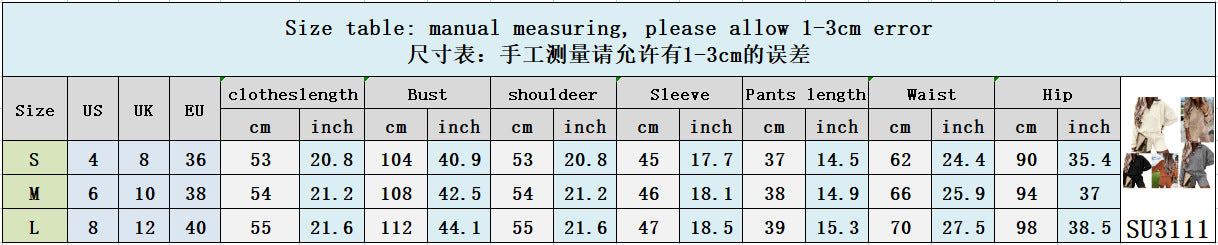 Women'S Autumn Winter V-Neck Long Sleeve Sweater Top Drawstring Wide Leg Shorts Women'S Casual Knitted Two Piece Set 13