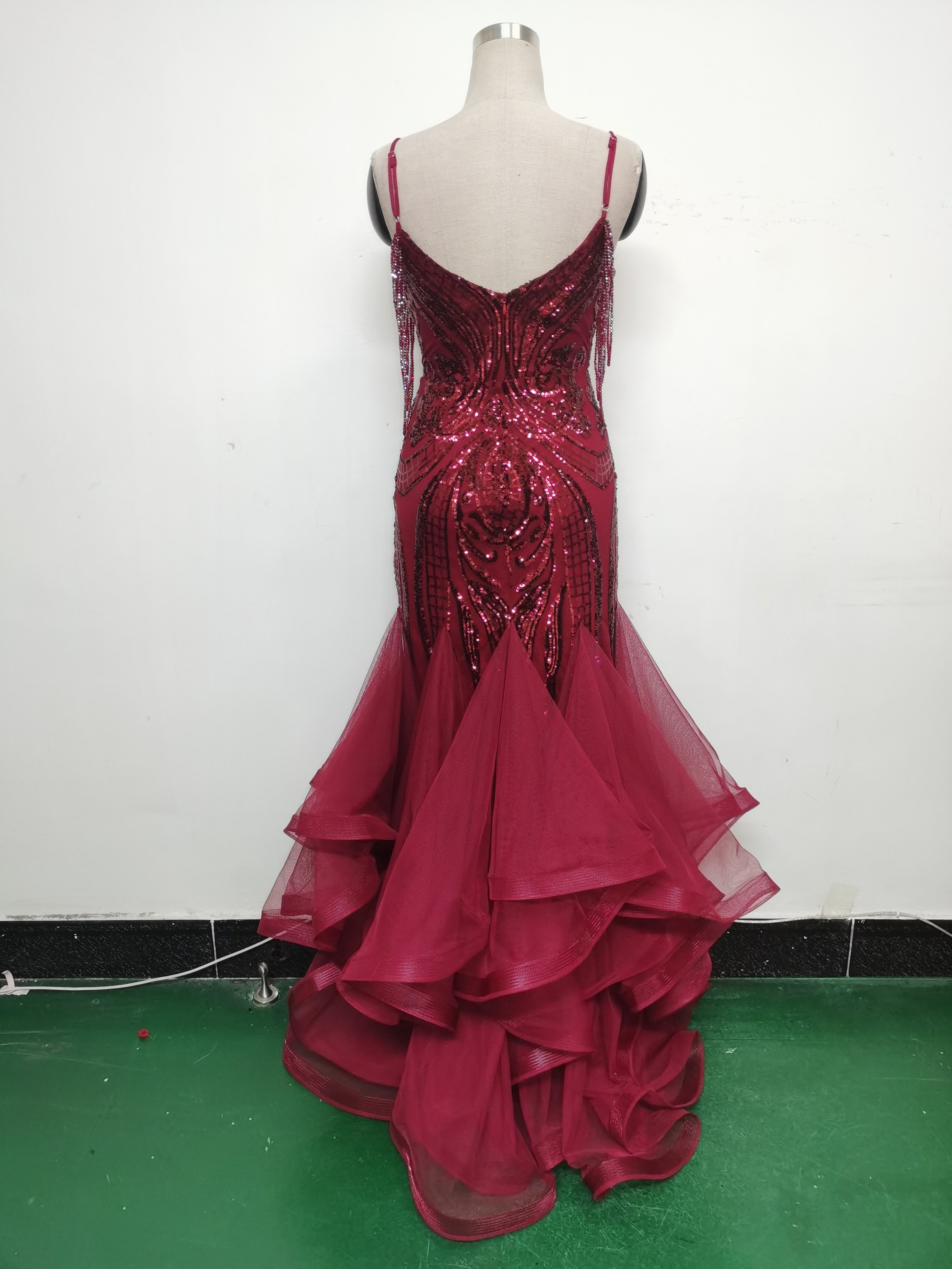 Sequin Patchwork Mesh Luxury Evening Dress 21