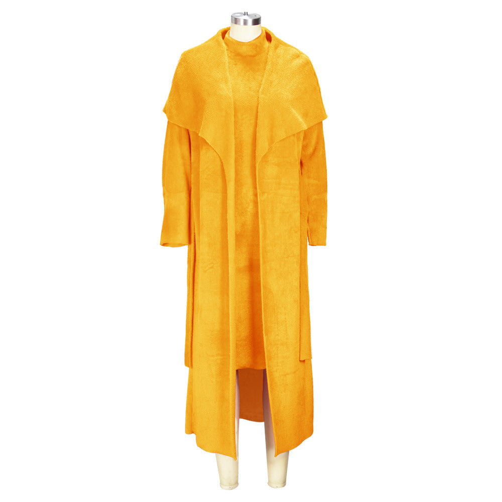 Women Fall/Winter Dress and Jacket Two-Piece Set 20