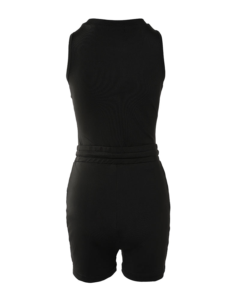 Women'S Sleeveless Print Top + Shorts Two Piece Set 16