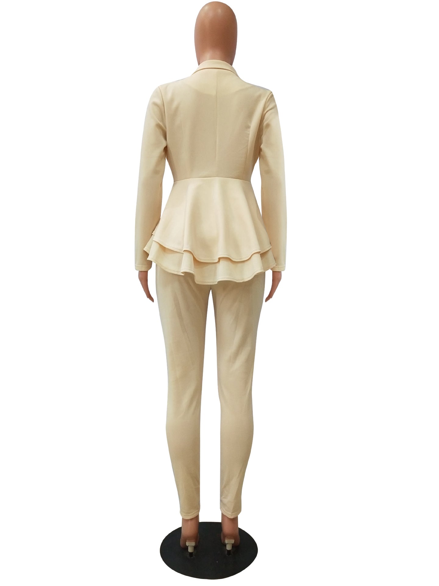 Fashion Ruffle Career Suit Casual Two Piece Set 20