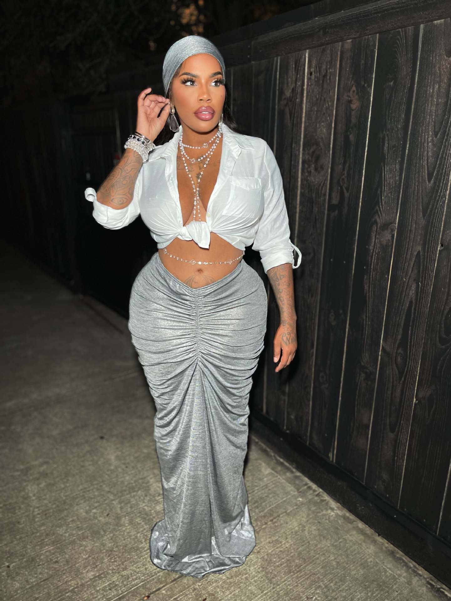 Women Casual Pleated Velvet Skirt