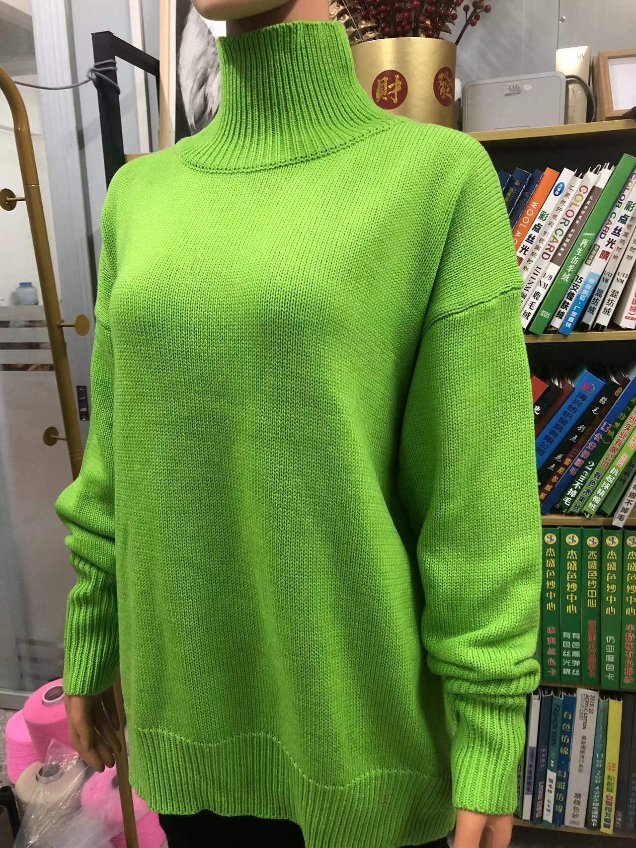 Women loose turtleneck sweater 26