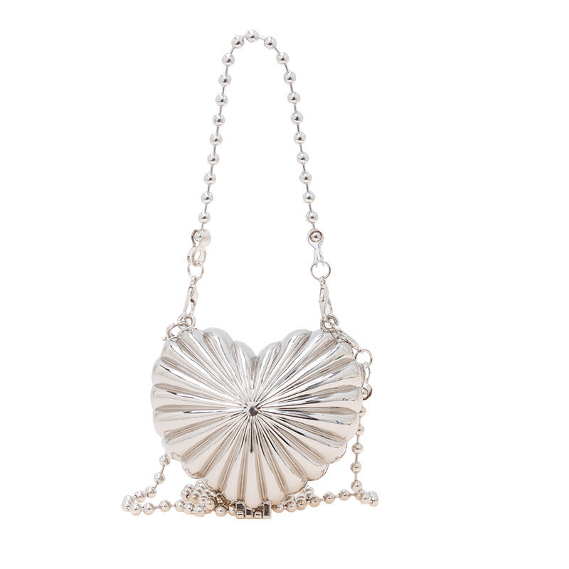 Mini Metal Shell/Heart Shape Bag One Shoulder Crossbody Fashion Bag 3