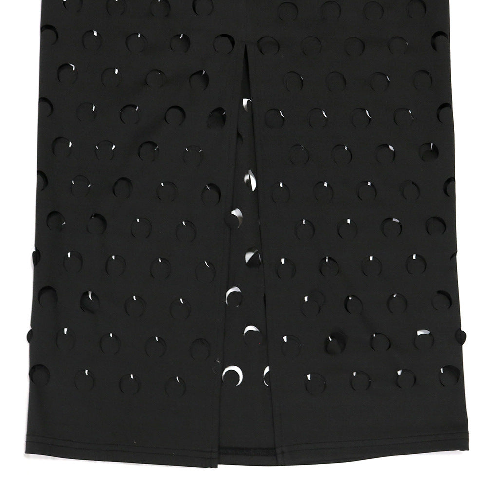 Hollow Strap Sexy Slim Long Dress 5