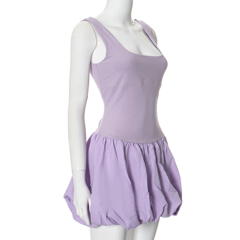 Women Summer Solid Sleeveless Dress 13