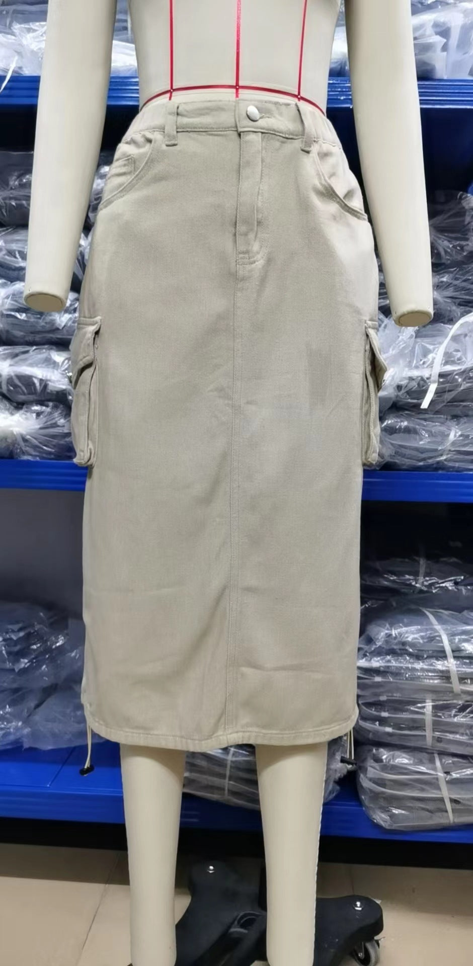 WomenDenim CargoCasual Skirts 10