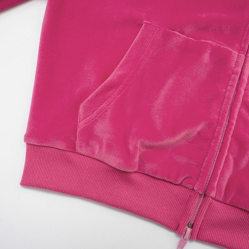 Women Sexy Hooded Long-Sleeved Crop Top and Skirt Two-Piece Casual Set 17