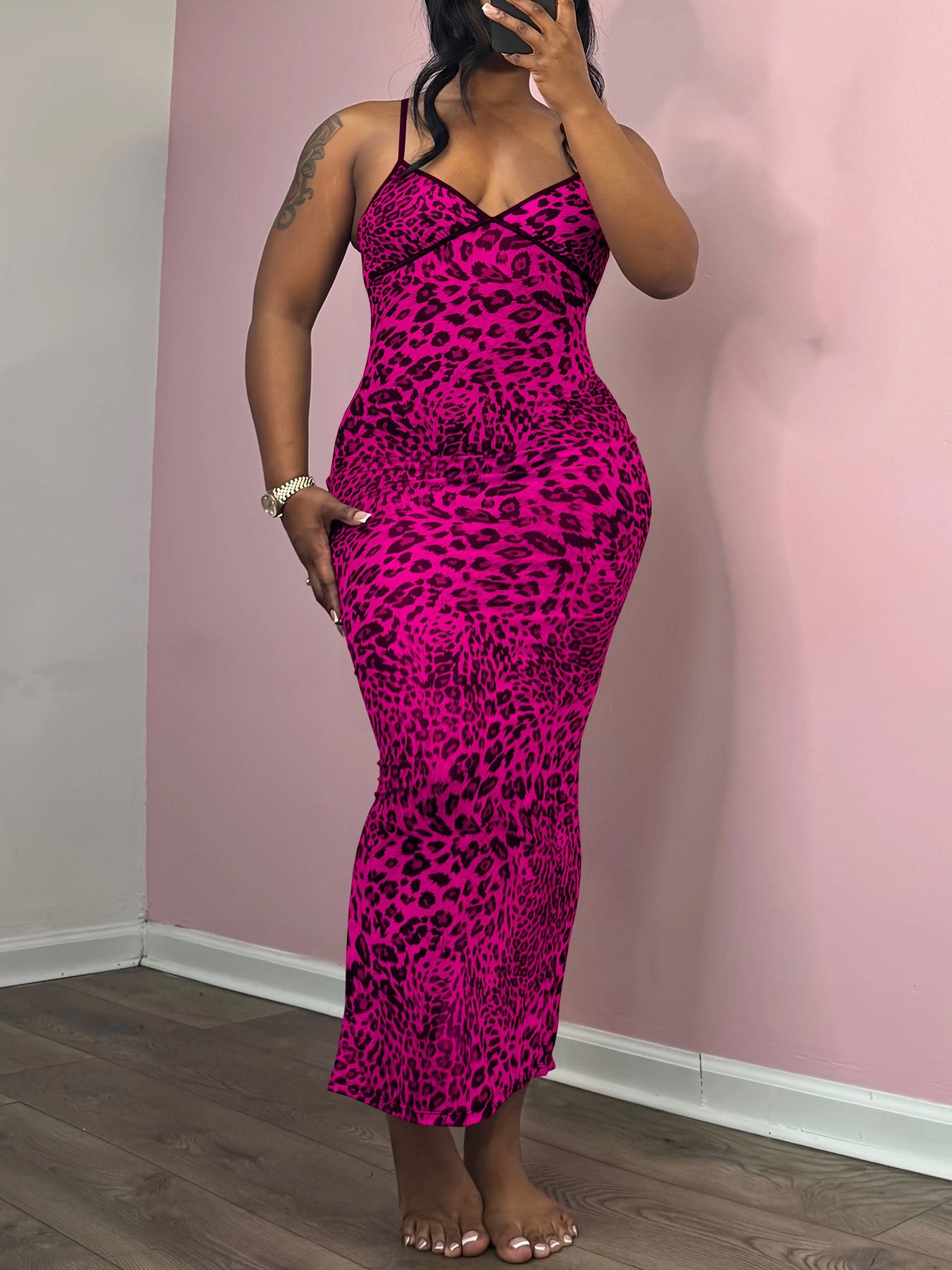 Women Summer Casual Leopard Dress 4