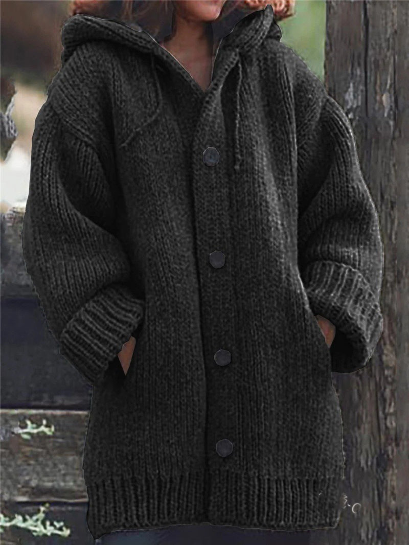 Women cardigan hooded sweater jacket 7