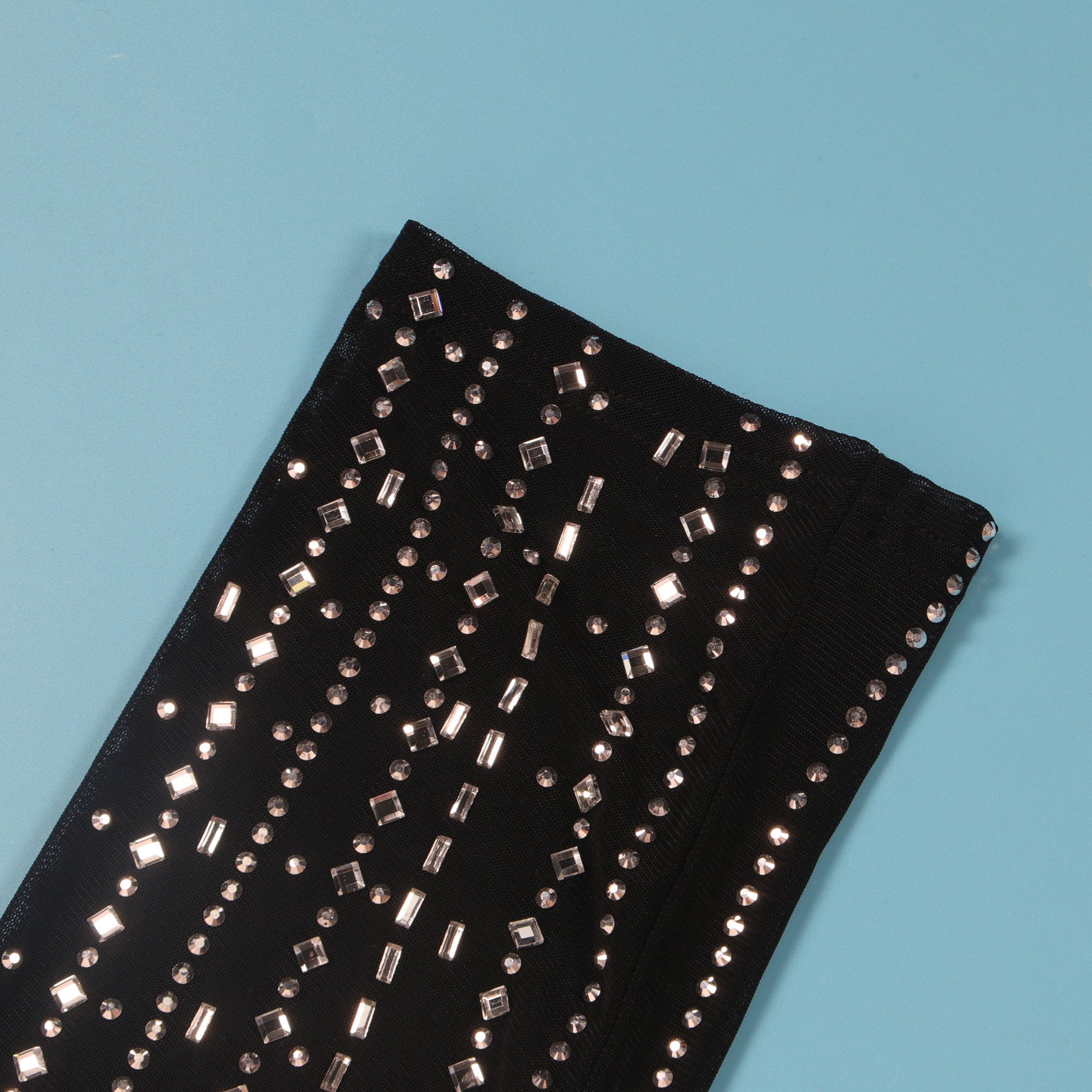 Women Sexy Beaded See-Through Bodycon Stretch Sleeveless Jumpsuit 21