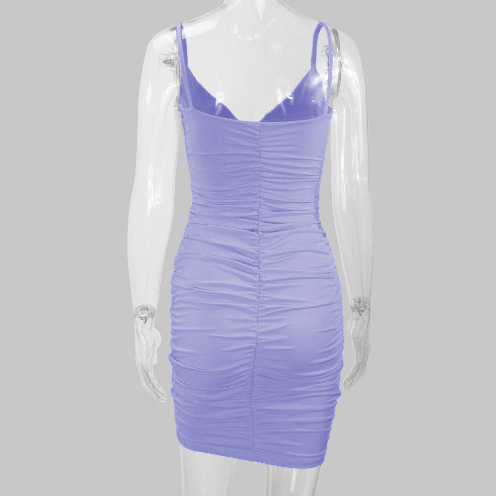 Women's Clothes Sexy Summer Style Straps V-Neck Bodycon Dress 24