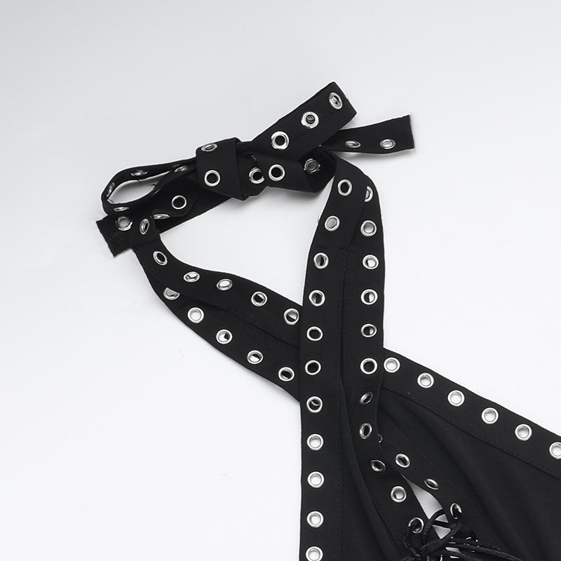 Women autumn Lace-Up sexy Jumpsuit 7