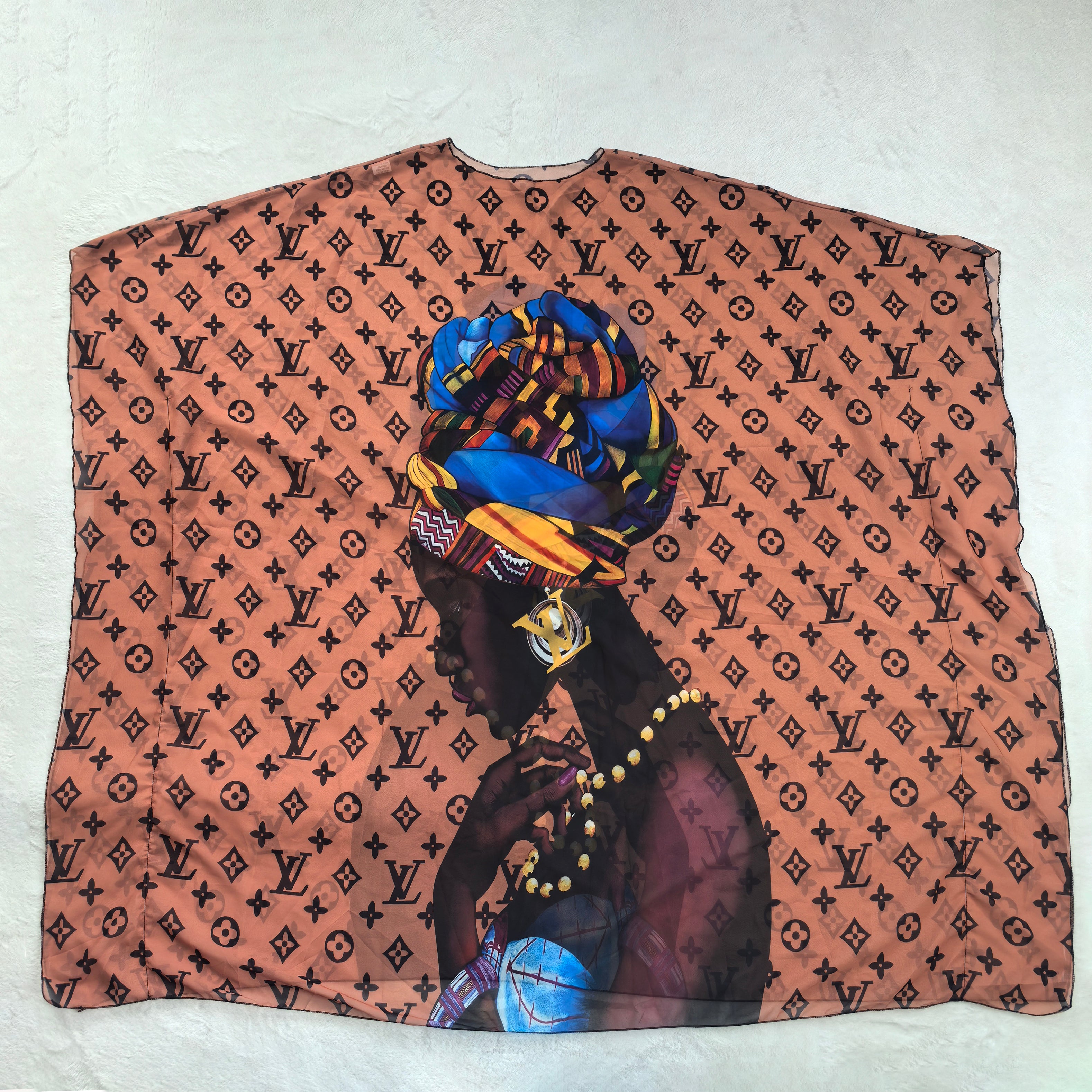 Women's Fashion Beach Holiday Printed Sexy See-Through Mesh Sleeveless Maxi Dress 10