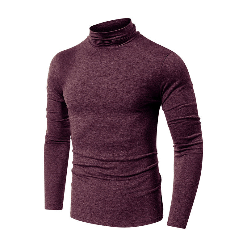 Men's Fall and Winter Turtleneck Basic Long Sleeve T-Shirt 55