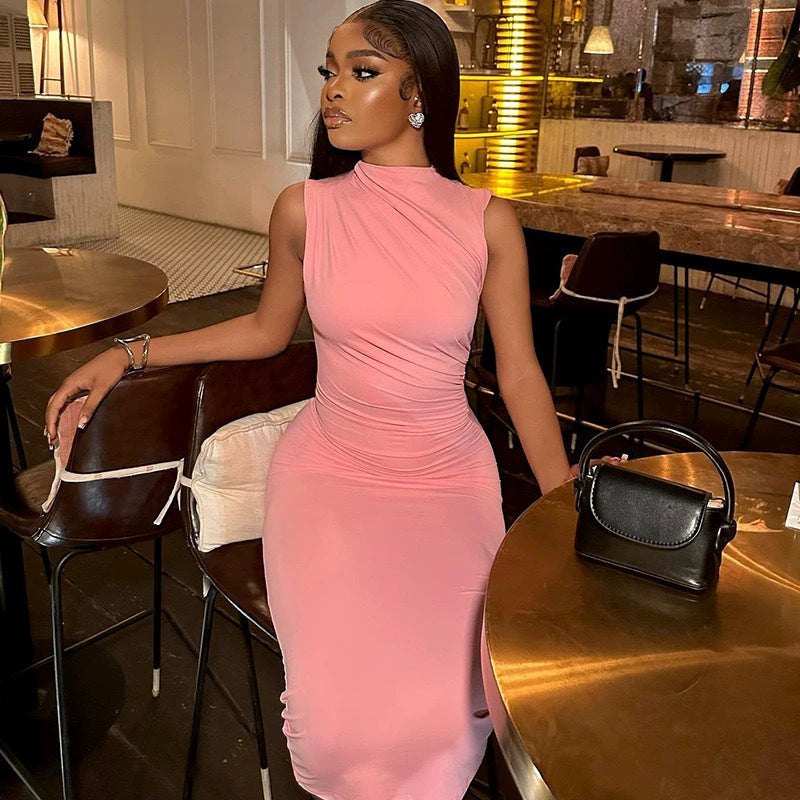 Sleeveless Round Neck Chic Casual Long dress for women 12