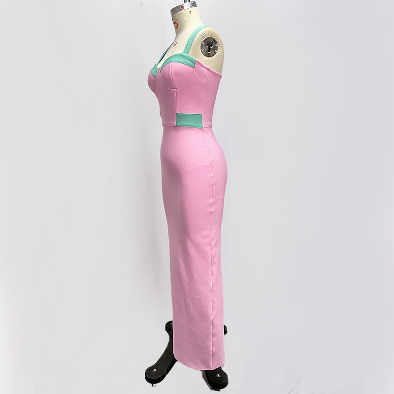 Women Colorblock Maxi Dress 8