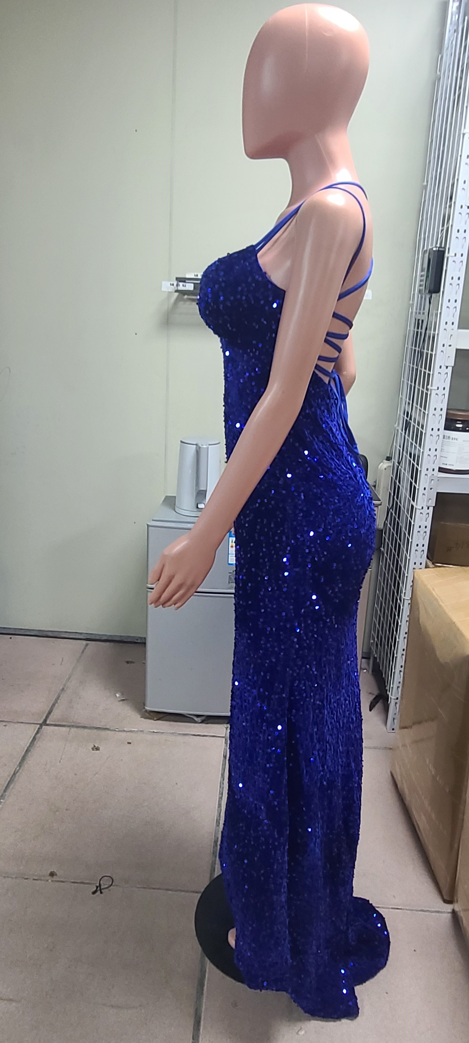 Women sequined ball Bodycon fishtail V-neck party evening dress（Processing time need 3-6 days） 24